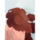 Vintage Wazuqu Japanese Cast Iron Leaf Coasters  Set Of 5  Textured Red Black