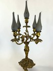 Antique 19th Century French Louis Xv Rococo Gilt Bronze Ormolu 5-arm Candelabrum