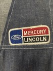 Vintage Cap n Jac Men sblue Denim Snap Front Logo Patch Vest Pockets V-neck