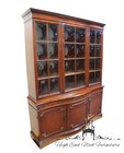 High End Vintage Solid Mahogany Traditional Style 56  China Cabinet W  Bubble   