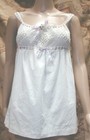 Antique Edwardian Corset Cover Camisole White Lace W Purple Ribbons   Bows Linen