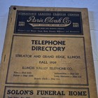1939 Fall Streator Grand Ridge Il Illinois City Directory Phone Book