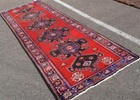 3 7 X 10 7 Geometric S Antique Vintage Handmade Wool Runner Oriental Rug 4 X 11