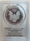 2019-w 1 Oz American Silver Eagle  1 Proof Coin Pcgs Pf69 Reagan Legacy  rm13 