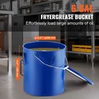 Fryer Grease Bucket Oil Disposal Caddy 6 Gal Bucket With Filter Bag Blue