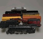 Vtg Lionel Train Lot  2055 Engine  Tanker Car  Livestock Cars  Crain  Hopper Car