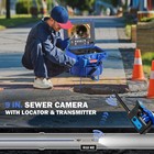 9  Self-leveling Sewer Camera W 512hz Locator 295ft 90m Meter Counter 720p 32gb