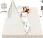 10  Silver Fiber Grounding Flat Sheet White Cotton Earthing Sheets Bedding Set