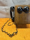 Dwn1 - Vintage Antique Wood Leich Electric Gen  Bell Box Crank Wall Telephone 