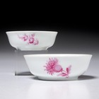 Haviland Limoges Hotel Ritz Paris Pink Rose Small Bowl Trinket Dish Pair 2pc Lot