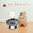 4l Dog Pet Water Bowl  no-spill Stainless Steel Large Capacity For Dog Cat Pets