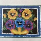 Caron Wonder Art Latch Hook Rug Kit  4294 Pot Of Pansies 20x27 Sealed Floral