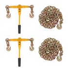  2pcs Ratchet Load Binder Chain And Binder Kit 5 16  -3 8    20-foot Chains Haul
