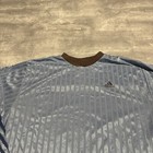 Vintage Adidas Soccer Goalie Jersey Men s 2xl Xxl Blue Brown Polyester Futbol 