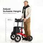 2026 Oasisspace Pneumatic Rollator Walker With Seat - 12  Wheel Aluminum