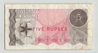Seychelles 5 Rupees 1968  P-14  A 1 373279  Popular Qeii Note  Circulated  Y3