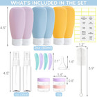20 Pack Travel Bottles Set For Toiletries Tsa Approved  Leak Proof Travel Size C