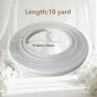 Polyester Boning For Sewing  1pack 10 Yards    8mm Flexible 5 Yards  White