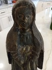 Antique Santo Religious Hand Carved 13  Wood Sculpture   18 19th C  Puerto Rico