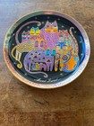 3 Laurel Burch Cat Plate Limited Edition Franklin Mint Porcelain