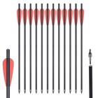12 20  Crossbow Bolts Carbon Crossbow Arrows Half Moon Nock For Hunting Shooting