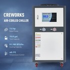 Creworks 7 5hp R32 Air-cooled Chiller Industrial Water Chiller 15 8 Gal  Tank