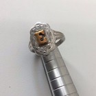 Vintage Western Cowgirl Sterling Silver 2-tone Letter initial    e    Ring Size 6 5