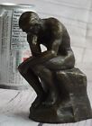 Auguste Rodin The Thinker Statue Sculpture Figure With Bronze Patina Sale Deco