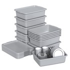 Cand 13 L Commercial Bus Tubs W  Lid  Plastic Storage Utility Bus Tote  12-packs