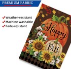 Happy Fall Garden Flag Burlap Autumn Vertical Double Sided Fall Thanksgiving    