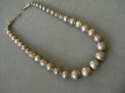 Native American Graduated Navajo Pearls Sterling Silver Bead Necklace 18  68g 