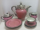 Vintage Dekor Keram Silber Porcelain Tea Cup Set Germany 1930s - 1950s   Read