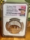 2022          Uk The Queen s Reign   5 Silver 3-coin Proof Set Ngc Pf69