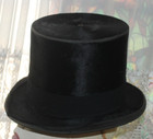 Vintage Antique Black Top Hat