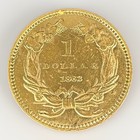 One  1 Gold Dollar 1862 Liberty Us Coin Type 3 Princess   Civil War Issue