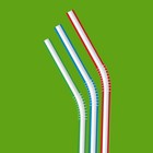 Disposable Striped Plastic Flex Straws 7 5 long assorted Colors 100 Count
