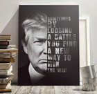 Canvas Framed President Trump Painting Poster Donald Trump Message Quote Speech