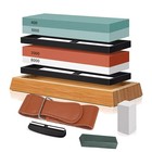 Knife Sharpening Stone Kit Dual Whetstone 400 1000 3000 8000 Grit Sharpener Asv