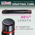Drafting Drawing Poster Tube Black Telescoping Dia  4  Len  30 25  To 52 