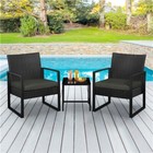 3-piece Patio Bistro Set Wicker Rattan Furniture Set Outdoor indoor yard Use