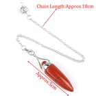 Dowsing Bullet Cone Pendulum W  Chain Natural Crystal Point Chakra Stone Pendant