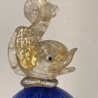 Murano Latticino Glass Bell Koy Fish Gold Aventurine Italian Blown Art