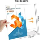 10x Acrylic Sign Stand Holders 8 5 X 11 Inch Clear Plastic Table Display Stand