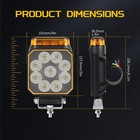 2pcs 4inch Led Directional Warning Light Beacon Strobe Recovery Lightbar 12 24v