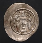 H23-17 Western Turks  Silver Drachm  Bull s Head Crown  Gobl Hunnen Em  263