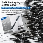 Gel Pens  100 Pcs Retractable Pens Black Ink  Medium Point Pen 0 7mm  Smooth    