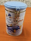 Disney Winnie The Pooh Piglet Eeyore Winter Tin Canister Metal 5 5   2005