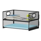 2 Tier Paper Organizer Letter Tray  Mesh File Organizer With 2 Tier Black