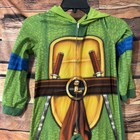 Nickelodeon Tmnt Leonardo Kids Fleece Hooded One-piece Sleeper Pajamas Size 8