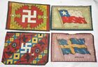 Lot Of 45 Vintage Cigar Felt   Flannel Flags Of Different Countries